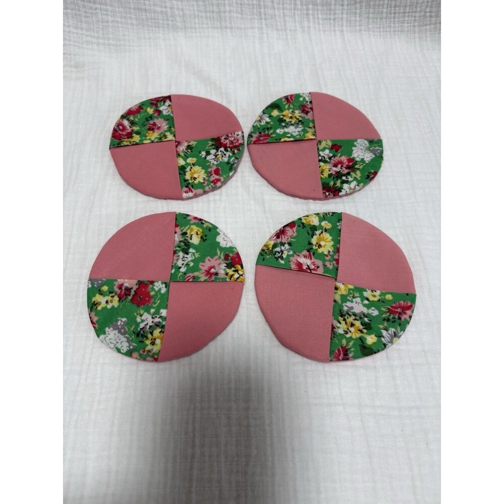 Coasters/Mug Rugs, Handmade set of 4, Spring Flowers